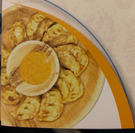 Mo:mo dumplings and dipping sauce pictured in Sewaro’s menu